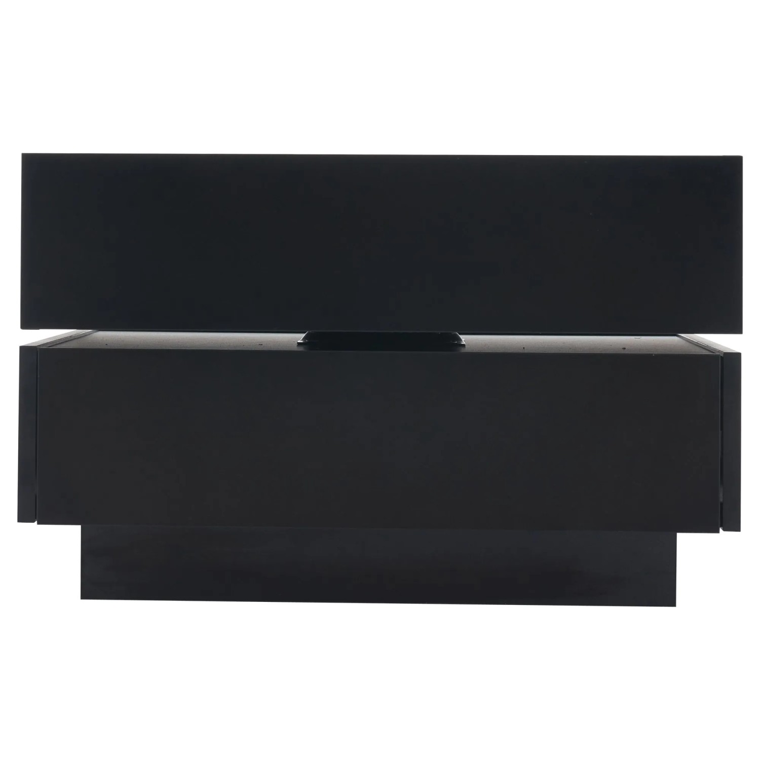 okwish Couchtisch mit Drehfunktion Stauraum Wohnzimmer 60x60x38cm Schwarz_8