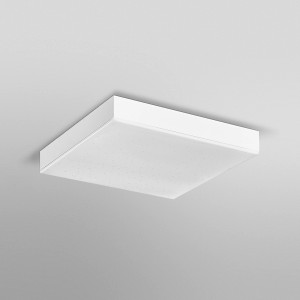 Weiße, rahmenlose Ledvance Smart+ WiFi Panelleuchte Planon 30x30 cm mit Glitzereffekt.