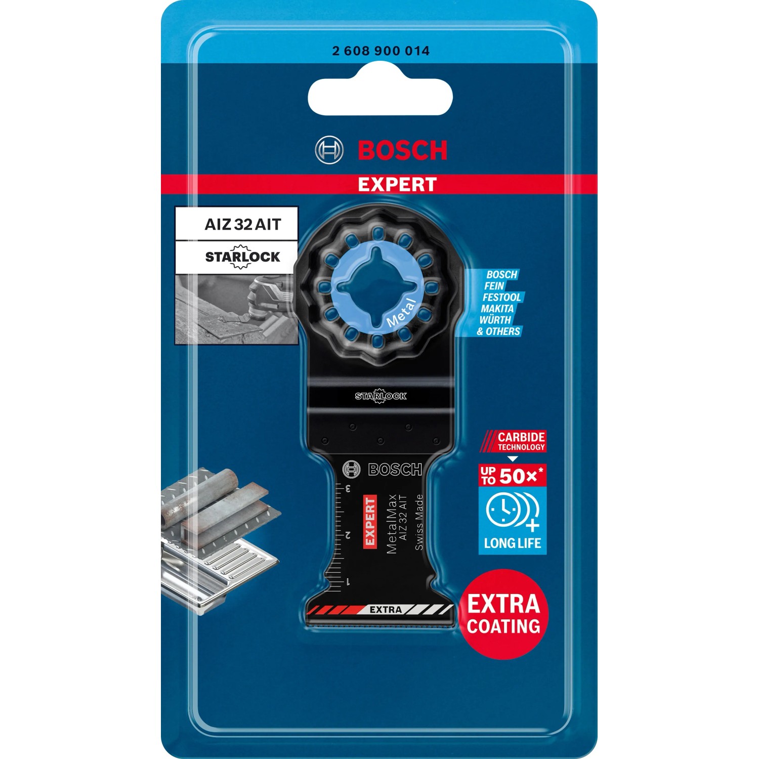 Bosch Expert MetalMax AIZ 32 AIT Sägeblatt für Multifunktionswerkzeug, 40x32mm, im Blister.
