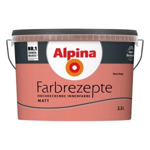 Alpina Farbrezepte Hula Hoop, matte Innenfarbe im 2,5 Liter Eimer.