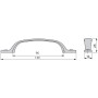 Emuca Lot von 20 Möbelgriffe Alberic L77 mm 64 mm Achsenabstand Zamak Schwarz_4