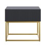 Selsey Nachttisch Veldio Rillenfront Goldfarbenes Gestell Schwarz 50 cm_6