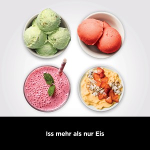 Ninja Eismaschine NC300EU: Eis, Sorbet, Smoothie und mehr. Vielfalt für hausgemachte Desserts.
