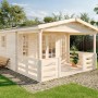 Imprägniertes Alpholz Gartenhaus Lappland-40 A mit Satteldach, 360x542 cm.
