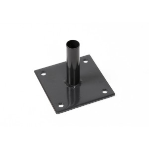 Floraworld Bodenplatte, anthrazit, für Dekor-Zäune, Stahl pulverbeschichtet, 19 mm Durchmesser.