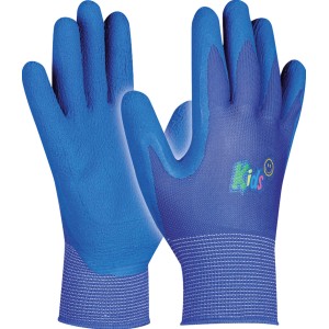 Blaue Gebol Arbeitshandschuhe für Kinder (5-8 Jahre) mit guter Passform und Grip.
