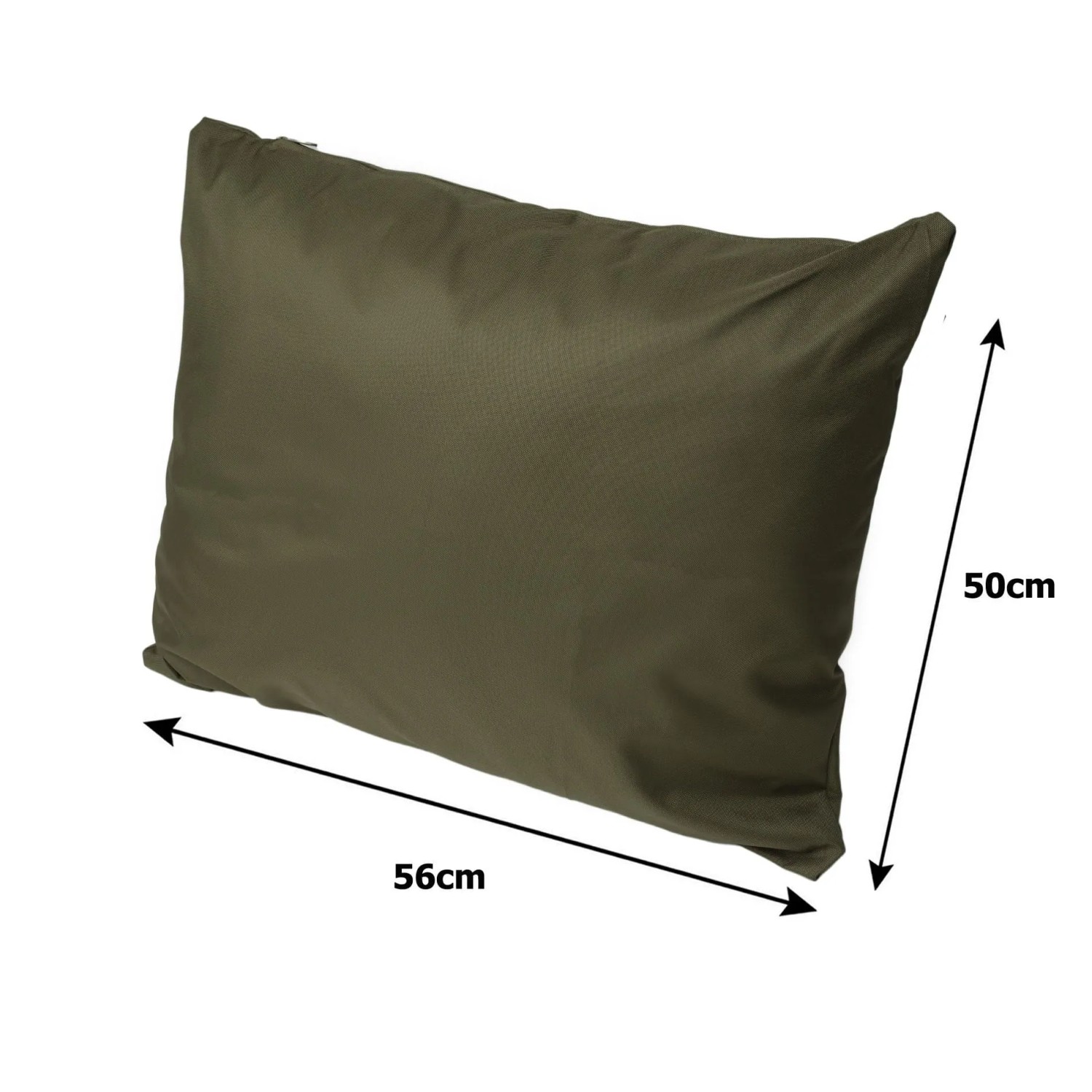 Grünes Gartenkissen 50x56cm für Polyrattan Möbel, Teil eines Sets für 2-Sitzer Gartensofa.