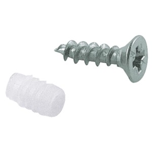 Hettich Befestigungsschraube mit Spreizmuffe, 40er Set für Möbelbeschläge.