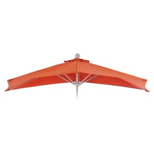 Halbrunder Sonnenschirm-Ersatzbezug Lorca in Terracotta für Sonnenschirme mit 300 cm Spannweite.