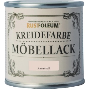 Dose Rust-Oleum Kreidefarbe Möbellack Karamell, matte Oberfläche.