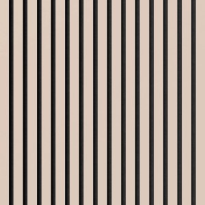Akustikpaneel-Muster Linoleum Powder, helle Leisten auf schwarzem Filz für Wand- und Deckenverkleidung.