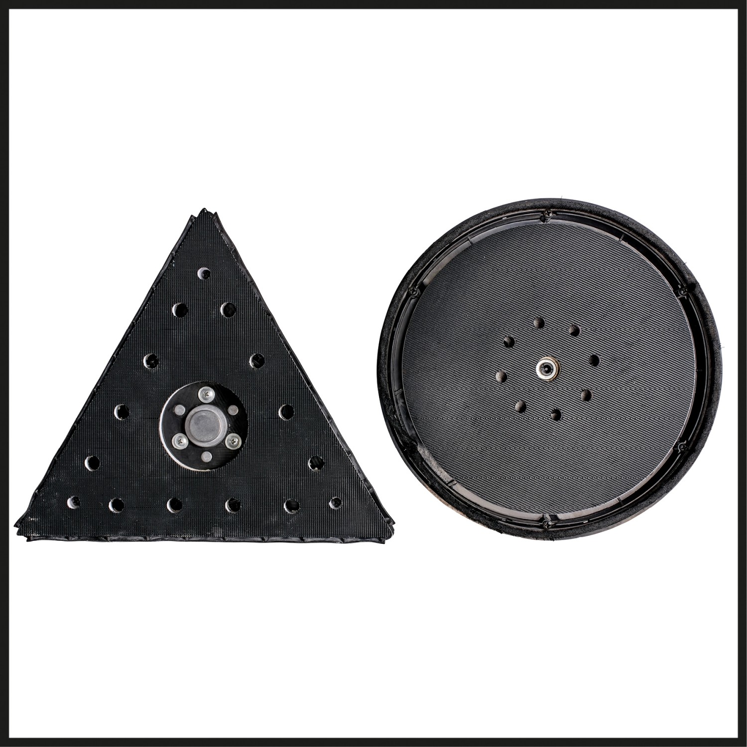 Einhell Trockenbauschleifer TC-DW 225 X: Schleifteller rund und dreieckig für Schleifmaschine.