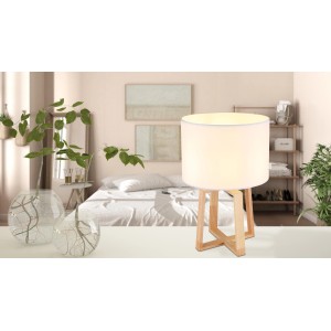 Globo Tischlampe Moritz 1-flammig Braun 300 x 440 mm