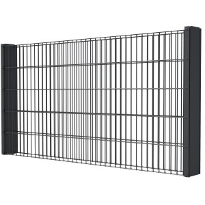 Floraworld Zaungabione Basis-Set zum Einbetonieren Anthrazit 183 cm