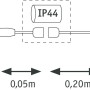 Schemazeichnung Paulmann MaxLED Flow Basis-Set: 1,5m LED-Streifen mit Trafo und IP67 Schutz.