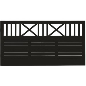 Plus Holz Vorgartenzaun Nostalgi Nadelholz Schwarz 180 cm x 95 cm