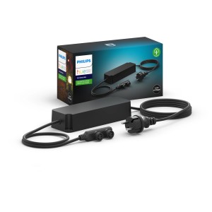 Philips Hue Outdoor Netzteil 100W für Niedervolt-Leuchten, mit Kabel und Stecker.