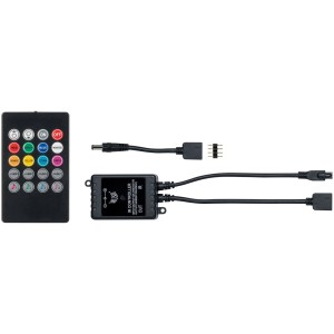 Paulmann YourLED RGB Sound Sensor (max. 60W) mit Fernbedienung und Anschlüssen.