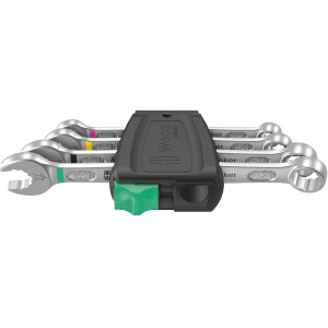 Wera Ringmaulschlüssel-Satz 6003 Joker, 4-teilig im Clip, zur platzsparenden Werkzeugaufbewahrung.