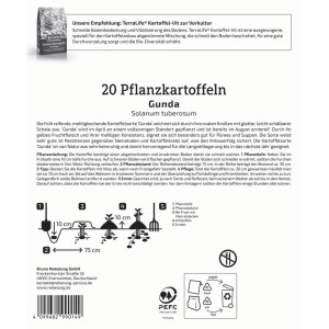 Kiepenkerl Pflanzkartoffeln Gunda, 20 Stück, frühe Sorte für Pürees und Aufläufe.