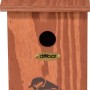 Holz Nistkasten mit Kohlmeise-Motiv, Ø32mm Einflugloch, ideal für Meisen.