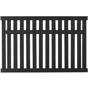 Plus Holz Vorgartenzaun Country Nadelholz Schwarz 150 cm x 96 cm