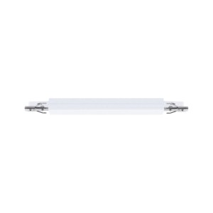Weißer Paulmann URail Schienenadapter Zigbee 3.0, dimmbar, mit Metallclips. Für LED-Schienensysteme.