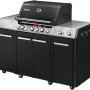 Enders Gasgrill Uniq Pro 3 IK Kitchen Cruster, 120x147cm, Schwarz-Edelstahl mit Garhaube und Seitenkocher.