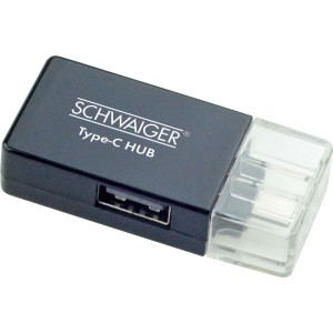 Schwaiger USB Adapter 3.1 C-Stecker für Computer & Multimedia Zubehör, schwarz.