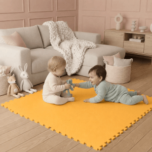 LittleTom Baby & Kinder Puzzlematte 30 x 30 cm 9 Stück Gelb
