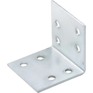 Edelstahl Winkelverbinder, 40x40x40 mm, 40 Stück, mit Löchern zum Anschrauben.