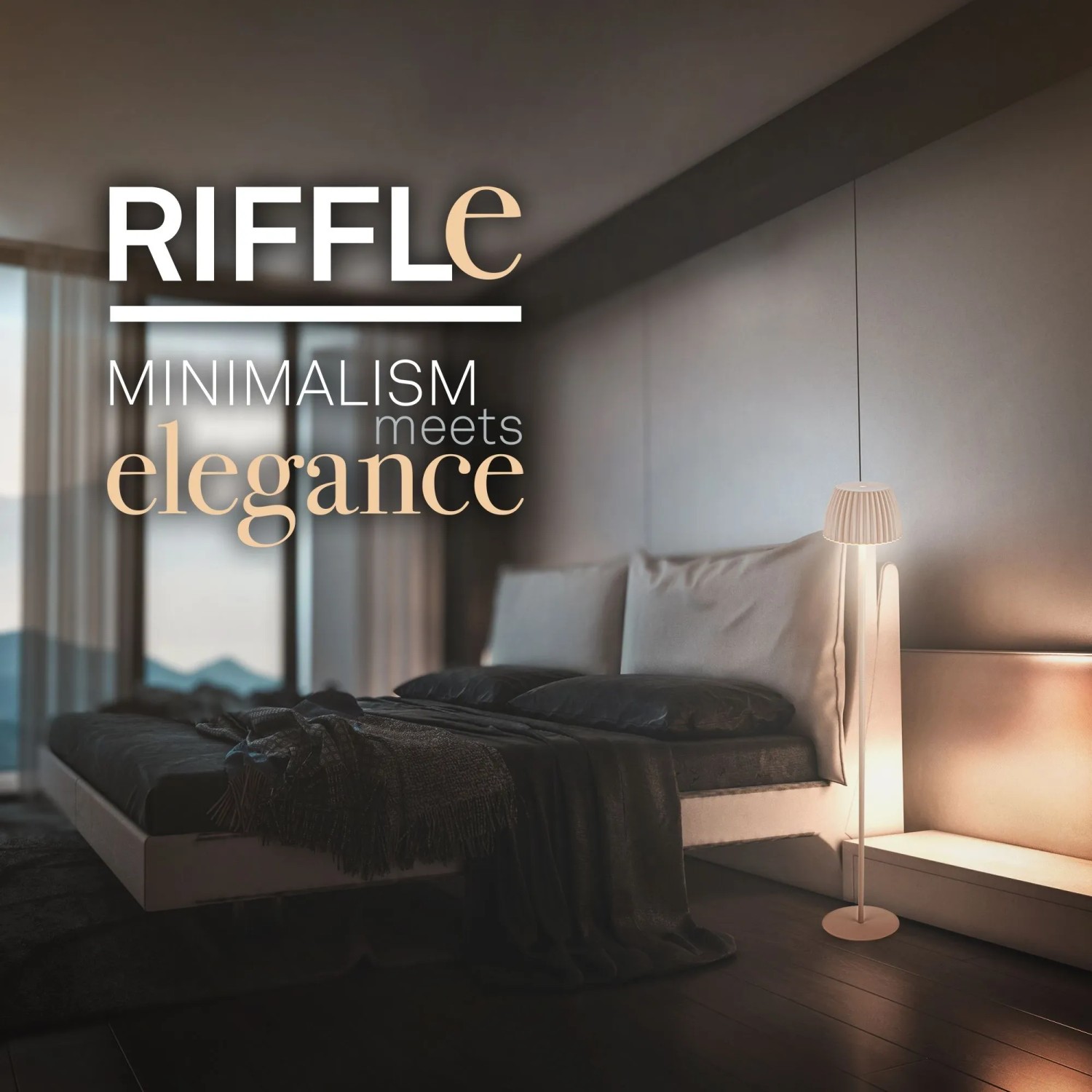 Brilo Akku-Stehleuchte Riffle Dimmbar Touch Lichtkante Beige_9