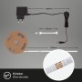 Briloner LED Streifen Flexband 5m mit Zubehör: Trafo, Verbinder, Schrauben. Selbstklebend und kürzbar.