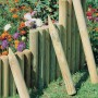 Mini-Palisade druckimprägniert, Ø 8 cm x 75 cm, als Beetbegrenzung im Garten.