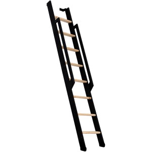 Minka Raumspartreppe Strong, Buche/Anthrazit, 8 Stufen, ideal für kleine Räume.