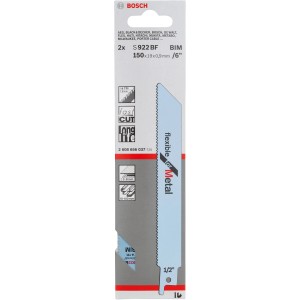 Bosch Säbelsägeblatt Pro S 922 BF, 2er-Pack, flexibel für Metall.