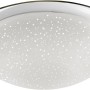 LED-Deckenleuchte Skyler Chrom, Ø 38cm, Sternenhimmel-Optik für Wohnräume & Bad.