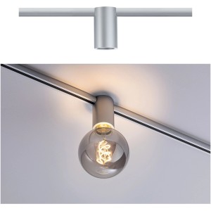 Paulmann URail Spot Ceiling Socket, Chrom matt, E27 Fassung, für Schienensysteme.