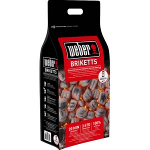 Weber Grillbrikett 8 kg im Sack: Holzkohlebriketts für Holzkohlegrills.