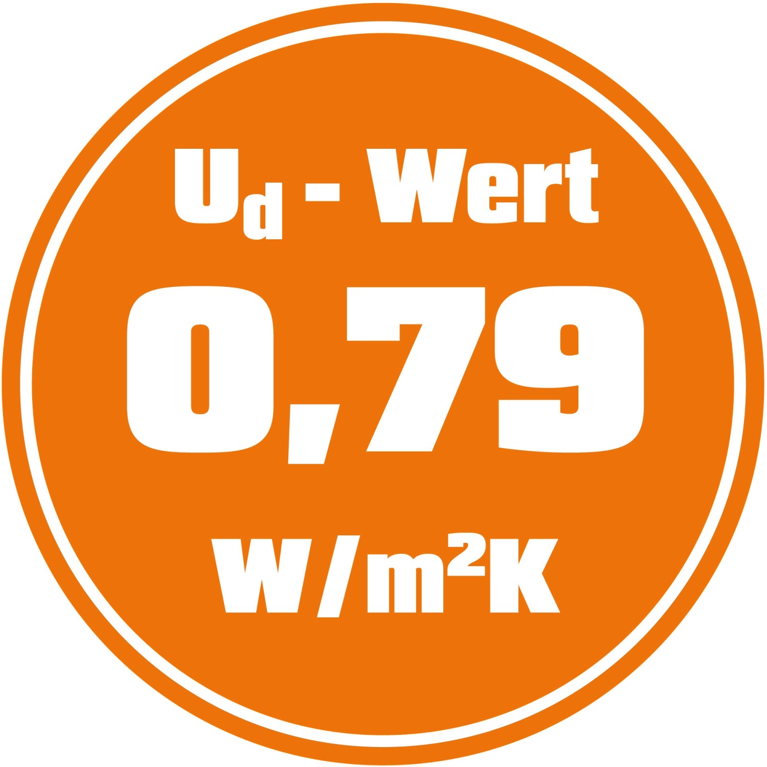 Ud-Wert 0,79 W/m²K der ThermoSpace Prime Palermo Haustür für optimale Wärmedämmung.