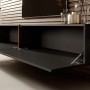 Selsey TV-Hängeboard Bisira 200 cm Schwarz mit Goldenem Einsatz_7