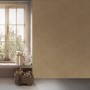 Braune Vliestapete mit Struktur und Metallic-Glanz. Dekorative Tapete für Wohnräume.