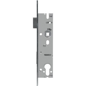 Abus Einsteckschloss für Rohrrahmentüren, Profilzylinder, DIN links/rechts, silberfarben.