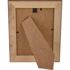 Rückseite des Holzbilderrahmens Barock Gold, 13x18 cm, mit Aufsteller.