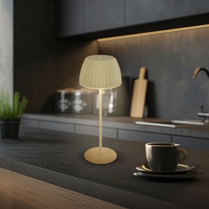 Brilo Akku-Tischleuchte Riffle Dimmbar Touch Lindgrün