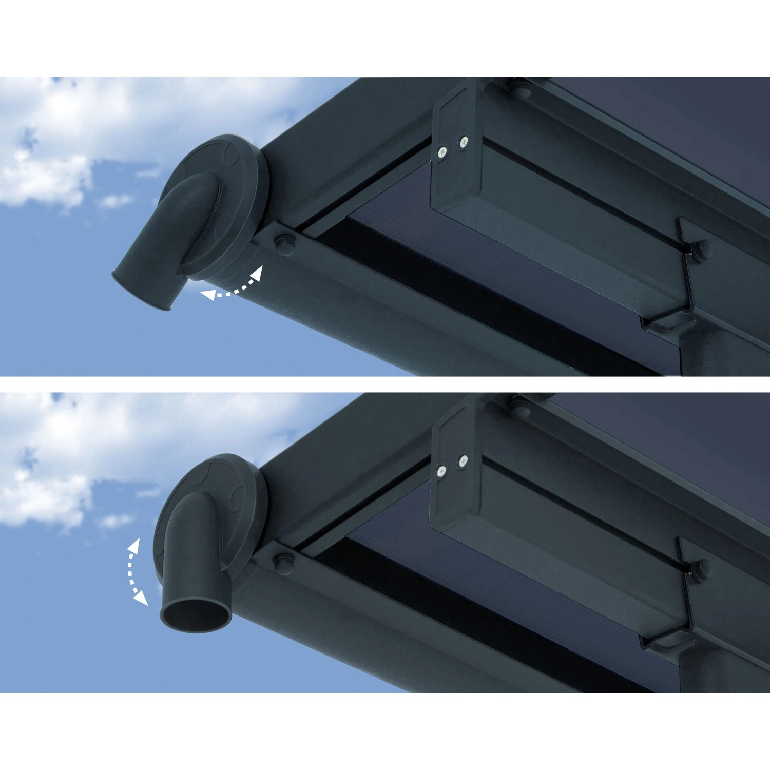 Canopia Terrassenüberdachung Capri 851 cm x 300 cm Anthrazit Grau_3