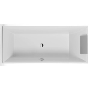 Villeroy & Boch Squaro Rechteck-Badewanne, 180x80 cm, Weiß Alpin, Aufsicht.