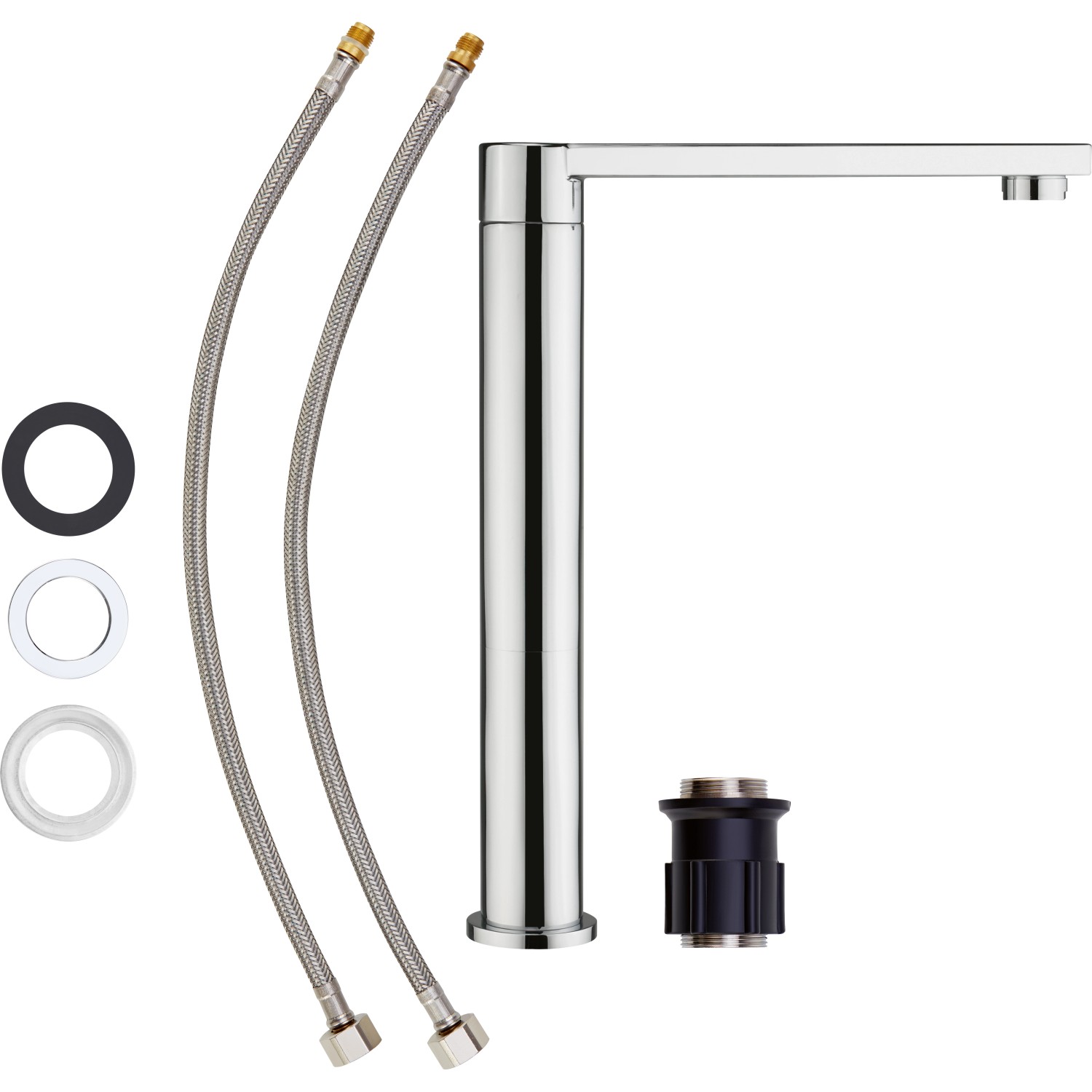 baliv Küchenarmatur KI-1920 Chrom mit Zubehör, Einhebelmischer für Spültisch.