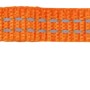 Orangefarbenes Jollypaw Katzenhalsband mit Adresslasche, reflektierend und mit Glöckchen.