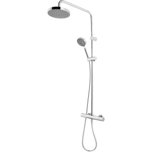 Breuer Duscharmatur Aquamaxx 330 mit Thermostat und runder Kopfbrause.